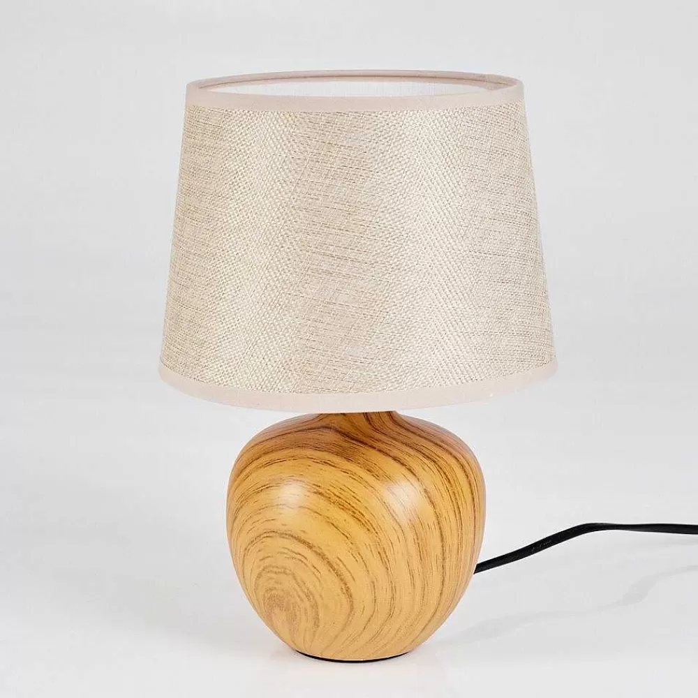 hofstein Lampe De Table Stampa Brun, Couleur Bois, 1 Lumiere