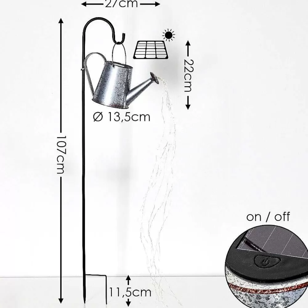 hofstein Lampe Solaire Isernia Led Noir, 80 Lumieres