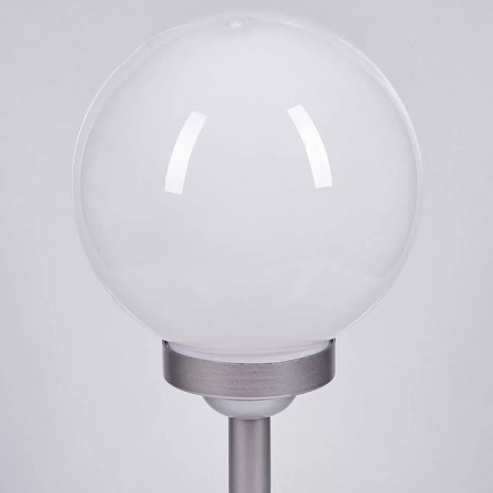 hofstein Lampe Solaire Kanganbou Led Argente, 4 Lumieres, Changeur De Couleurs