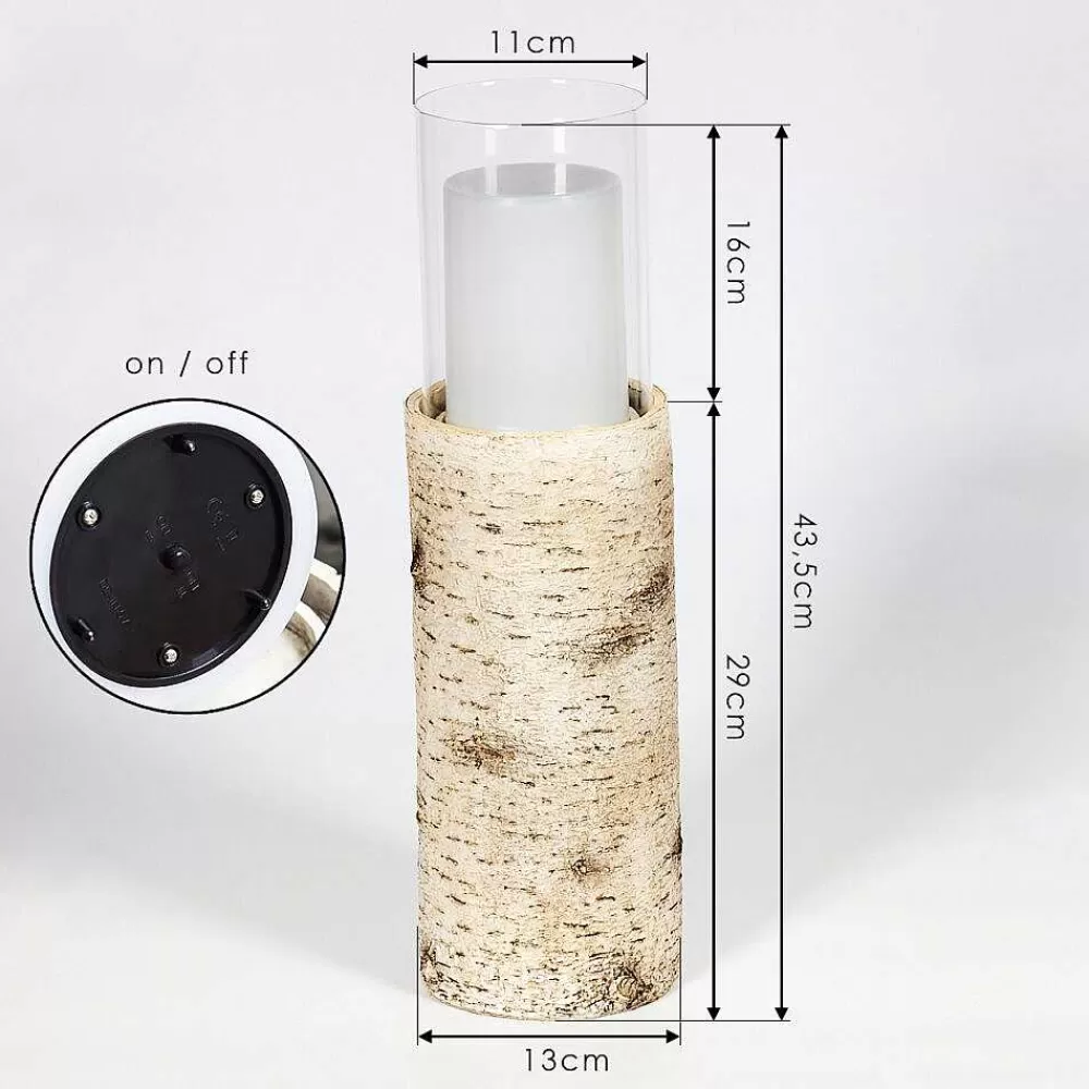 hofstein Lampe Solaire Tivedstorp Led Couleur Bois, 12 Lumieres