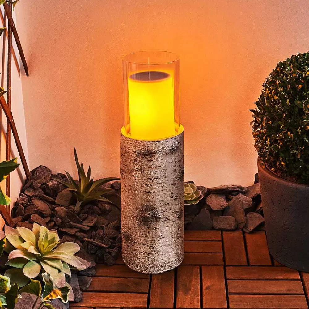 hofstein Lampe Solaire Tivedstorp Led Couleur Bois, 12 Lumieres