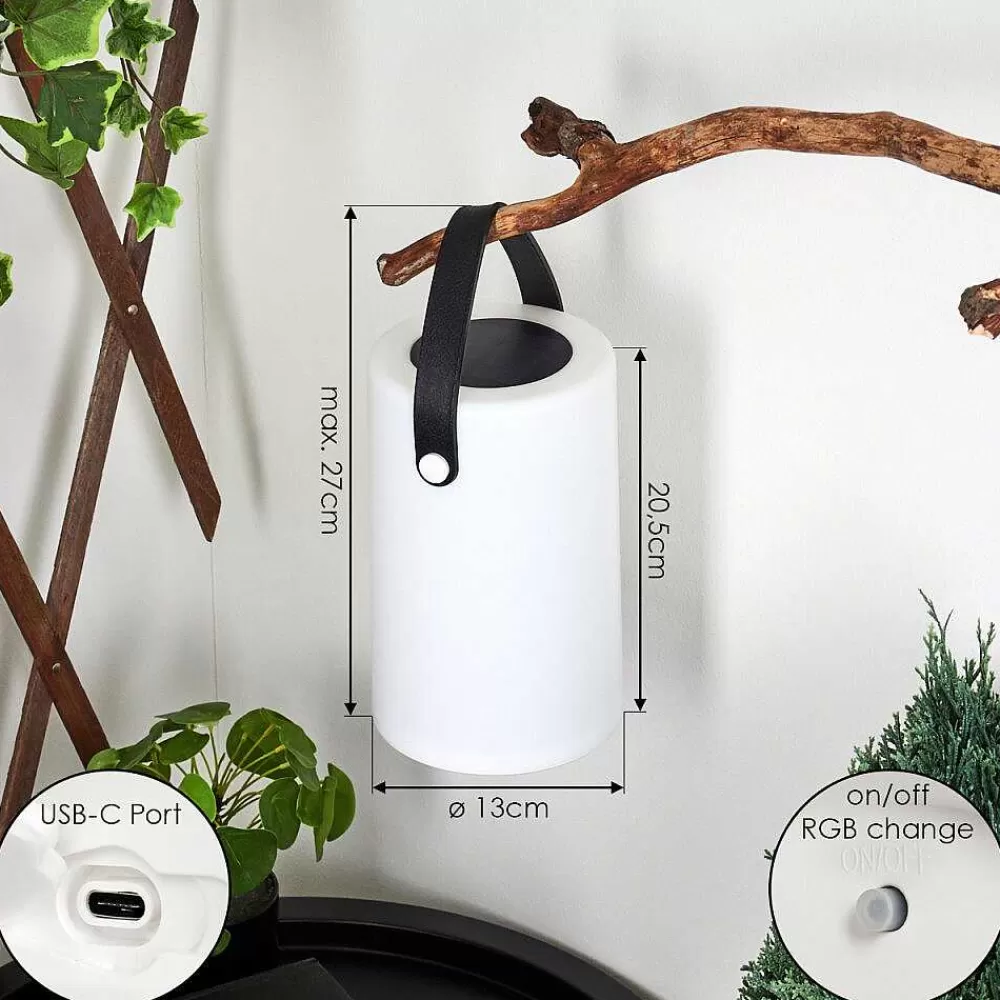 hofstein Lampe Solaires Acebal Led Noir, Blanc, 1 Lumiere, Changeur De Couleurs