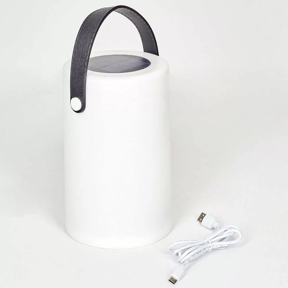 hofstein Lampe Solaires Acebal Led Noir, Blanc, 1 Lumiere, Changeur De Couleurs