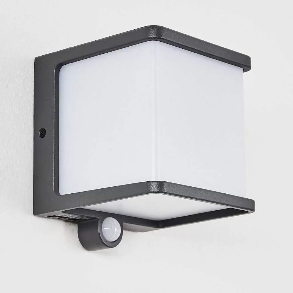 hofstein Lampe Solaires Burseryd Led Anthracite, 1 Lumiere, Detecteur De Mouvement
