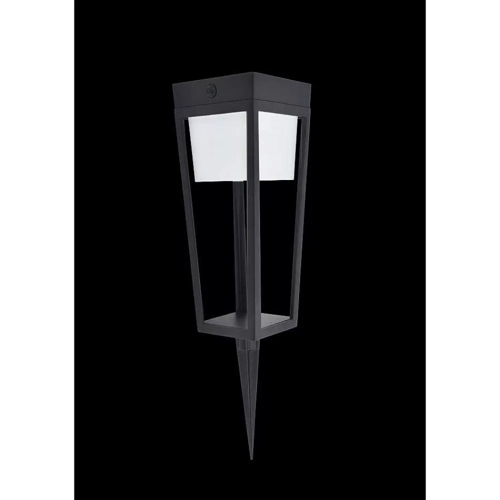 Luminaires Lutec Lampe Solaires Lutec Dias Led Noir, 1 Lumiere, Detecteur De Mouvement, Changeur De Couleurs