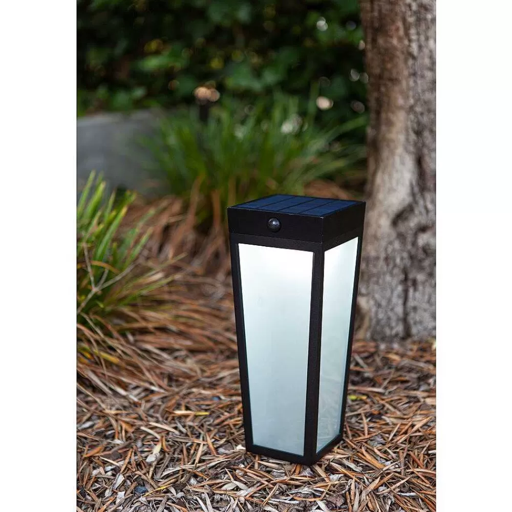Luminaires Lutec Lampe Solaires Lutec Dias Led Noir, 1 Lumiere, Detecteur De Mouvement, Changeur De Couleurs