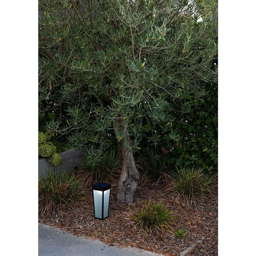 Luminaires Lutec Lampe Solaires Lutec Dias Led Noir, 1 Lumiere, Detecteur De Mouvement, Changeur De Couleurs