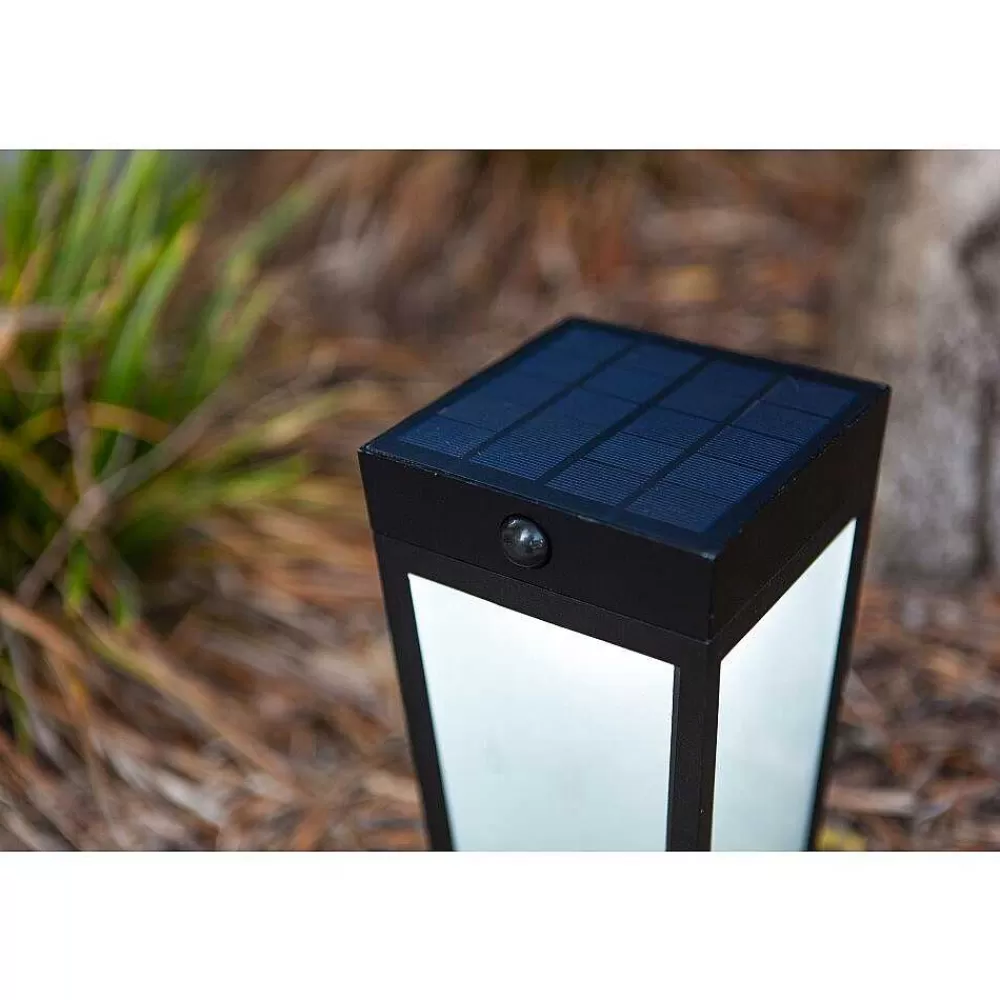 Luminaires Lutec Lampe Solaires Lutec Dias Led Noir, 1 Lumiere, Detecteur De Mouvement, Changeur De Couleurs