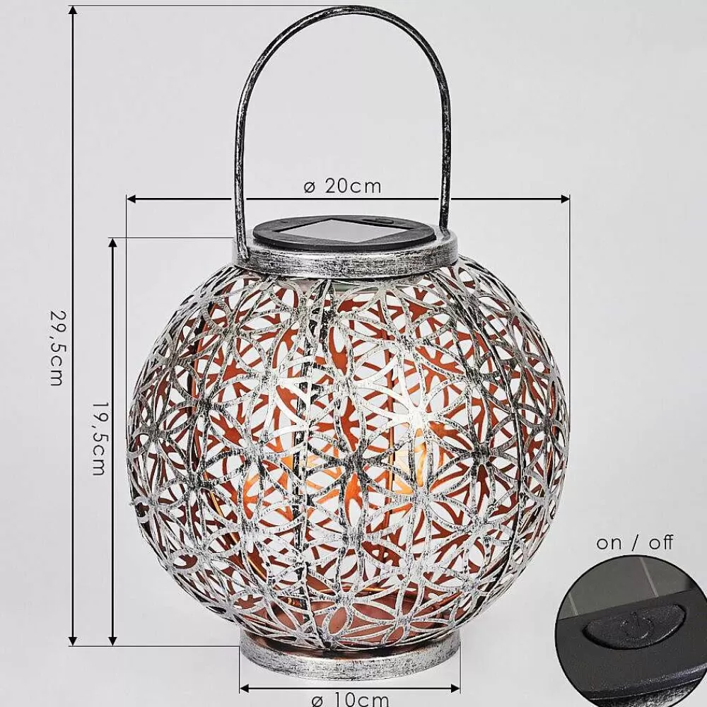 hofstein Lampe Solaires Moreland Led Cuivre, Noir, Argente, 1 Lumiere