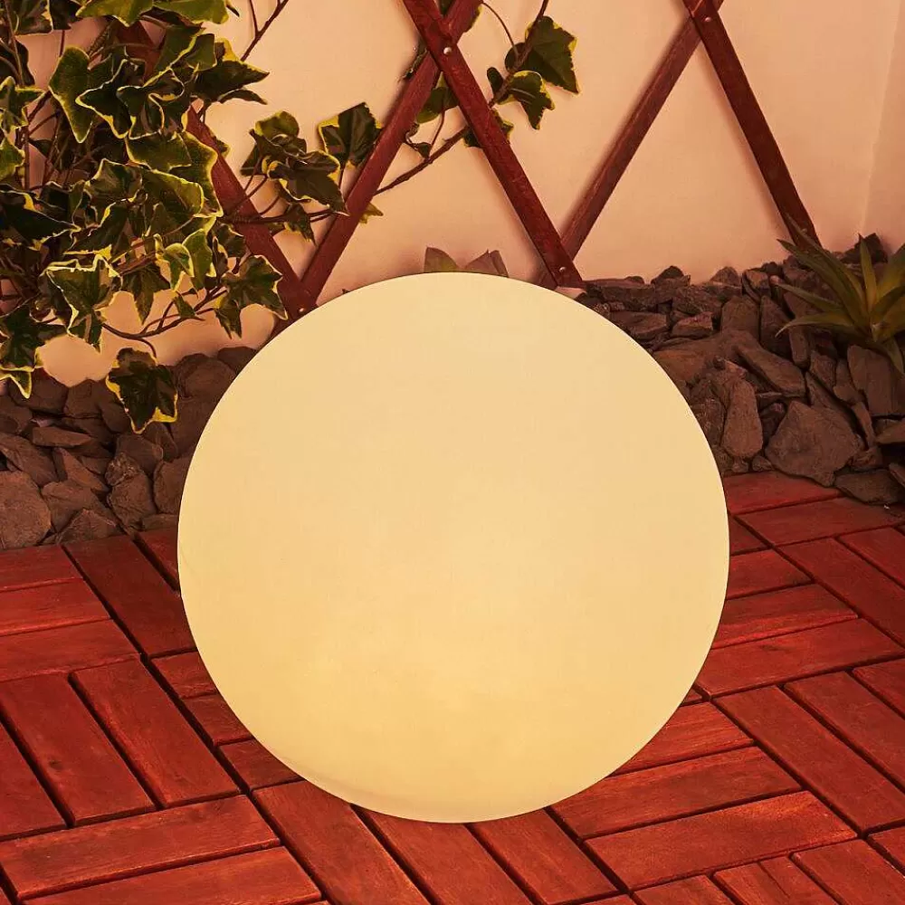 hofstein Lampe Solaires Ykullen Led Noir, 1 Lumiere, Telecommandes, Changeur De Couleurs