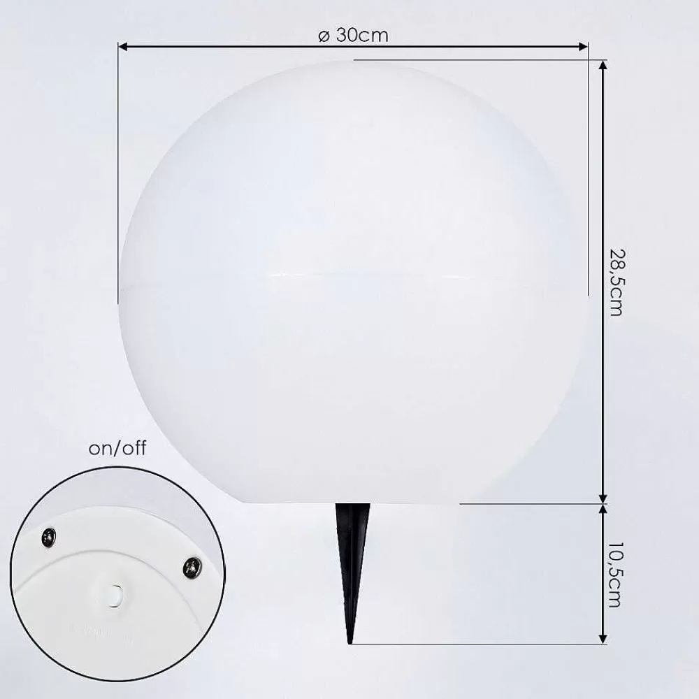 hofstein Lampe Solaires Ykullen Led Noir, 1 Lumiere, Telecommandes, Changeur De Couleurs