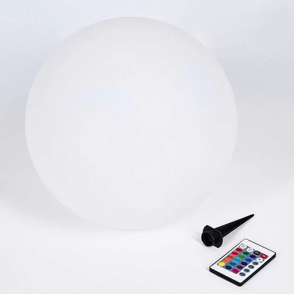 hofstein Lampe Solaires Ykullen Led Noir, 1 Lumiere, Telecommandes, Changeur De Couleurs