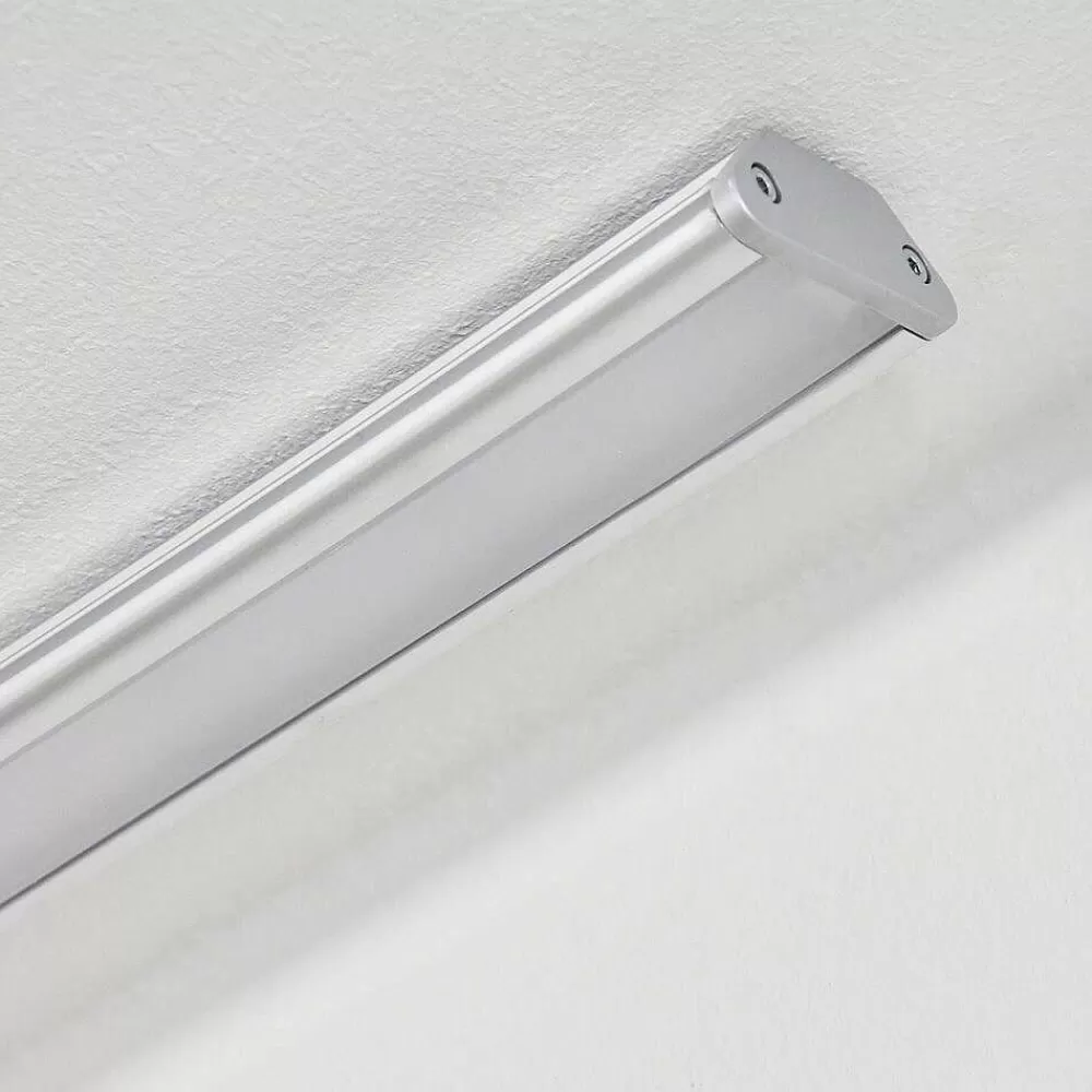 hofstein Lampes Pour Bandeaux Raivo Led Noir, Argente, 1 Lumiere, Telecommandes, Changeur De Couleurs