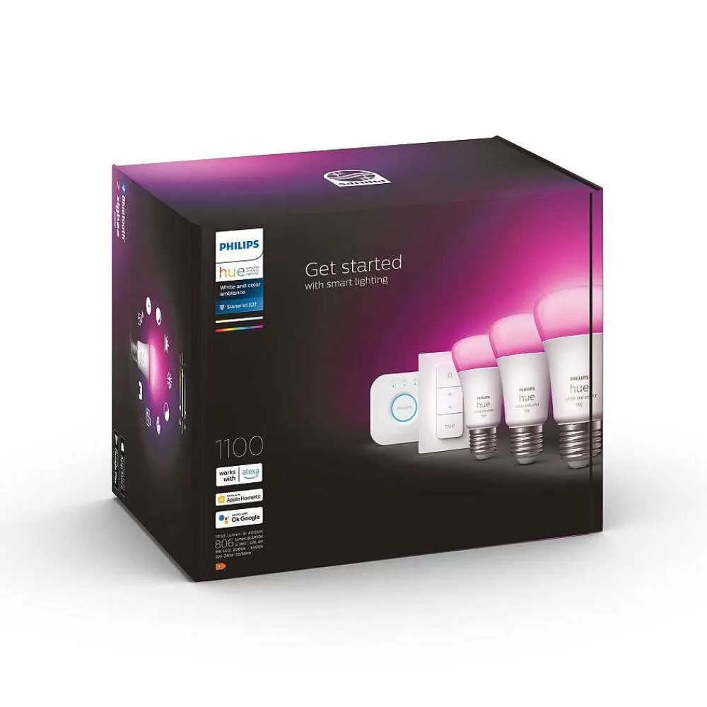 Luminaires Philips Led E27 9 Watt 2200 - 6500 Kelvin 806 Lumen Philips Hue White & Color Ambiance