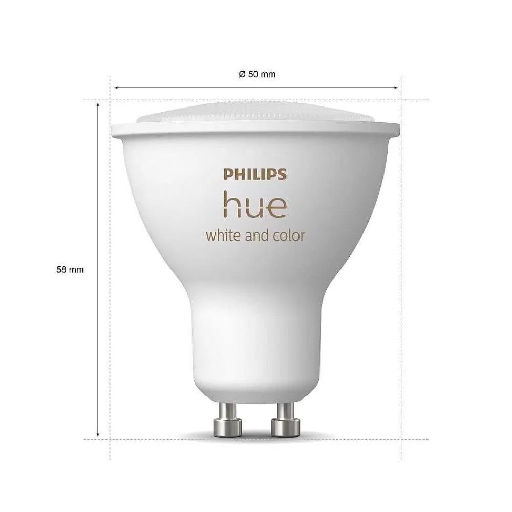 Luminaires Philips Led Gu10 4,3 Watt 2000 - 6500 Kelvin 230 Lumen Philips Hue White & Color Ambiance