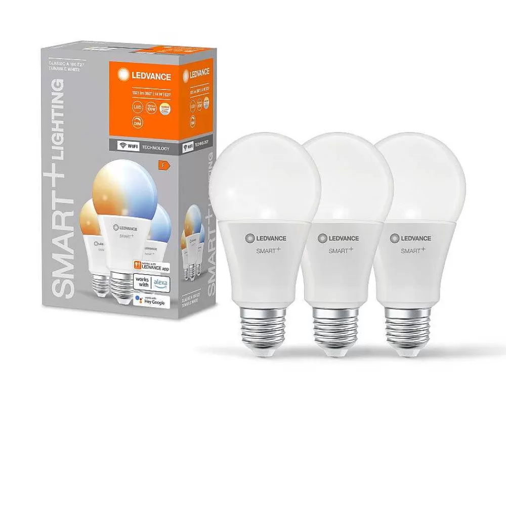 Luminaires Ledvance Ledvance Smart+ Wifi Lot De 3 Led E27 14 Watt 2700-6500 Kelvin 1521 Lumen