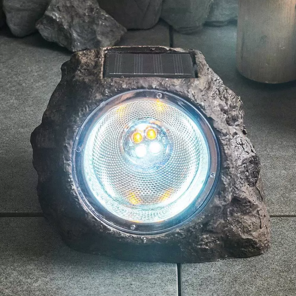 hofstein Lot De 3 Lampes Solaires Sameo Led Brun, 4 Lumieres