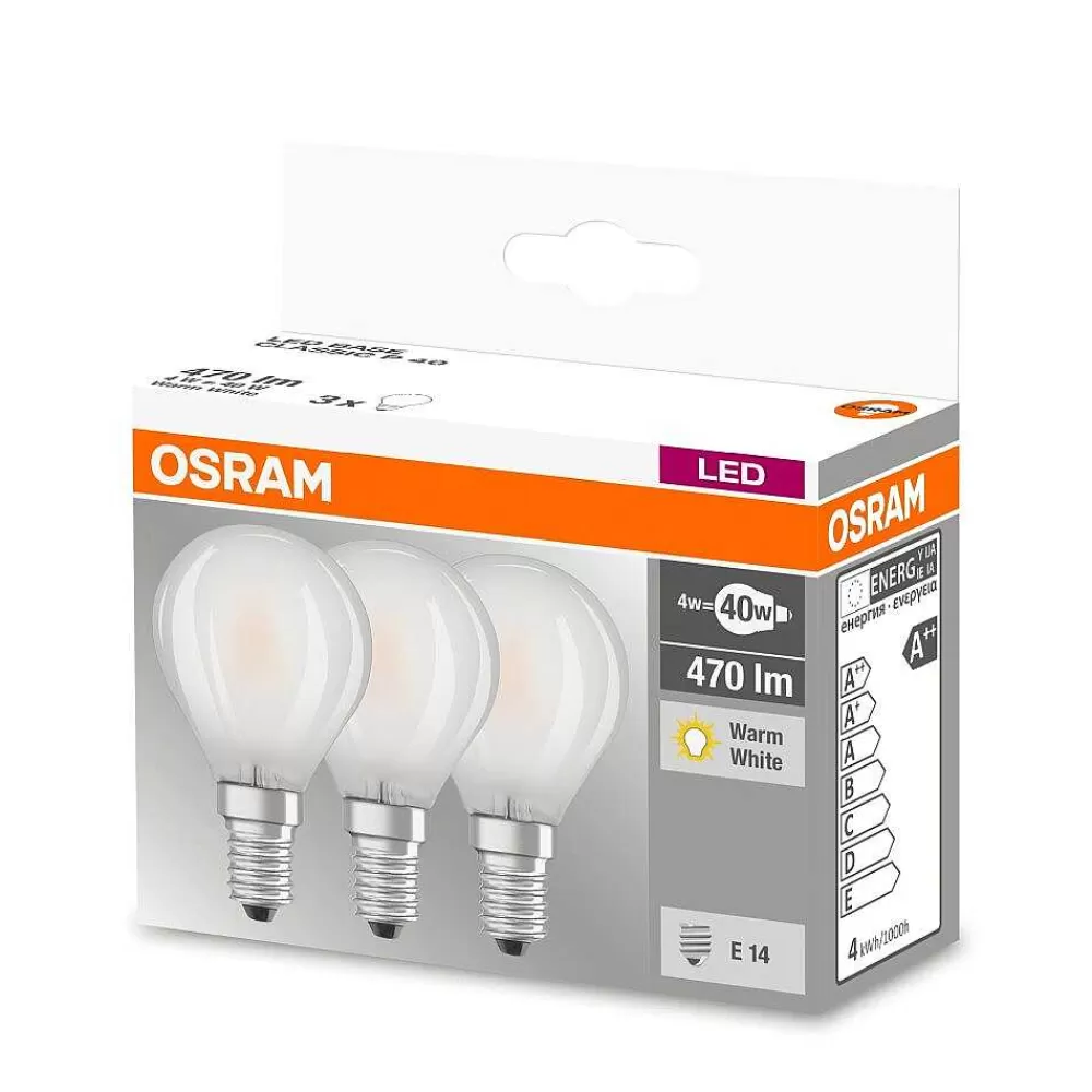 Luminaires Osram Lot De 3 Osram Led E14 4,5 Watt 2700 Kelvin 470 Lumen