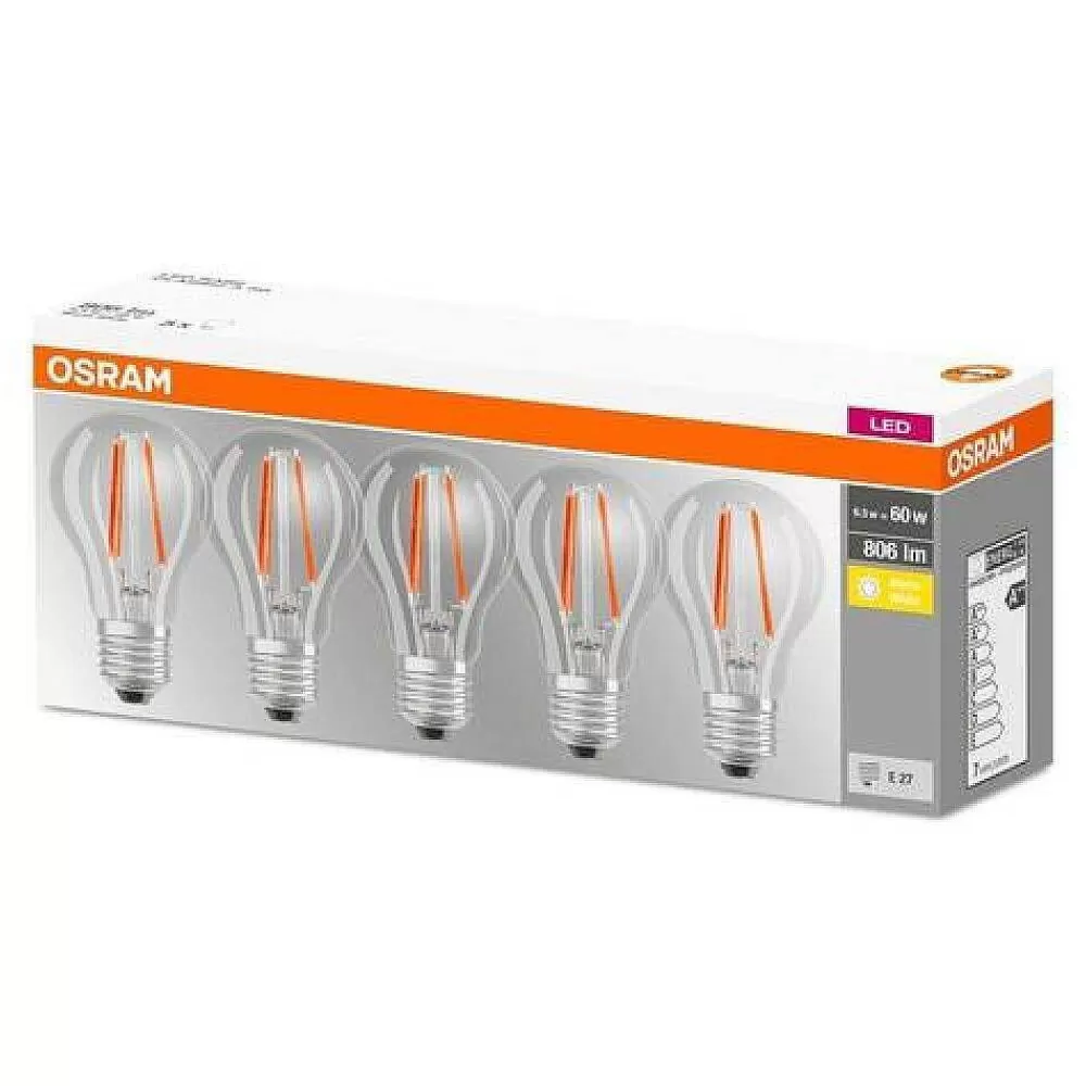 Luminaires Osram Lot De 5 Osram Led E27 7 Watt 2700 Kelvin 806 Lumen
