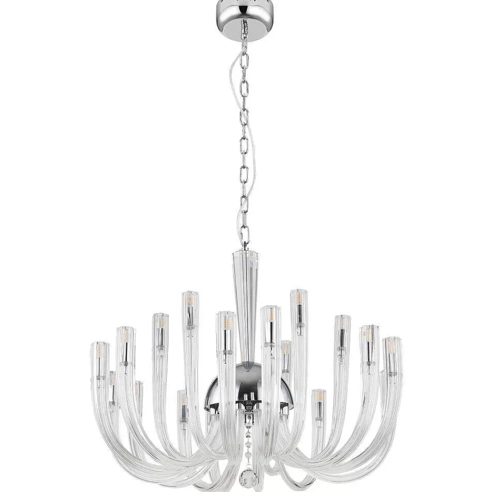 Luminaires Globo Lighting Lustre Globo Akko Chrome, 18 Lumieres