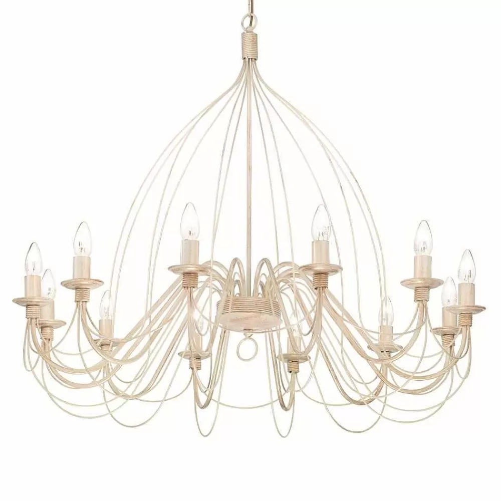 Luminaires Ideallux Lustre Ideal Lux Corte Blanc, 12 Lumieres