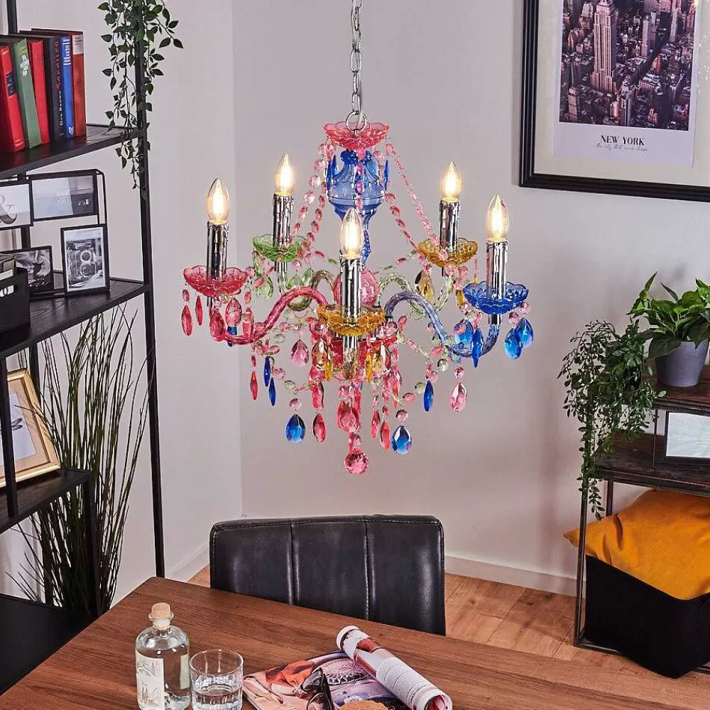 hofstein Lustre Malmback Multicolore, Chrome, 5 Lumieres