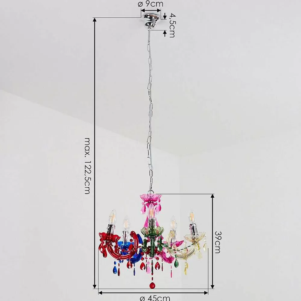 hofstein Lustre Malmback Multicolore, Chrome, 5 Lumieres