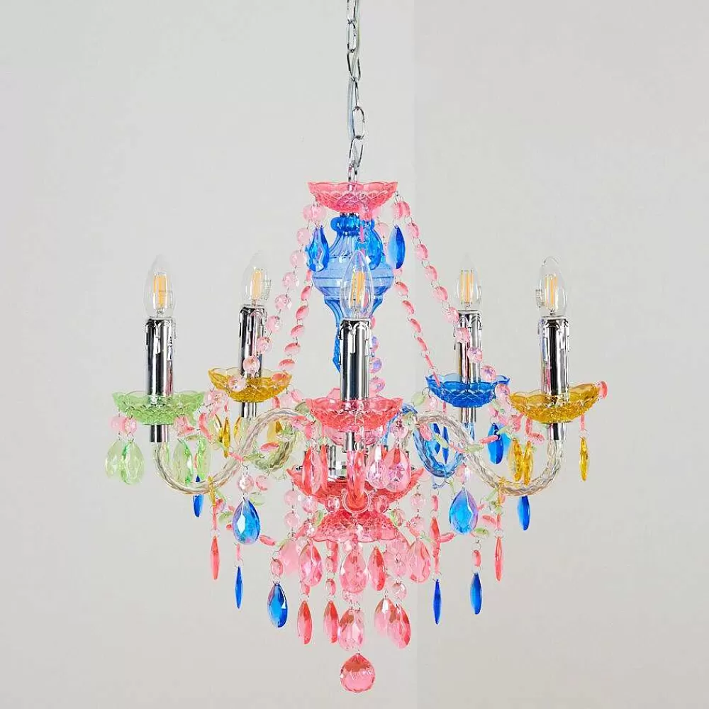 hofstein Lustre Malmback Multicolore, Chrome, 5 Lumieres