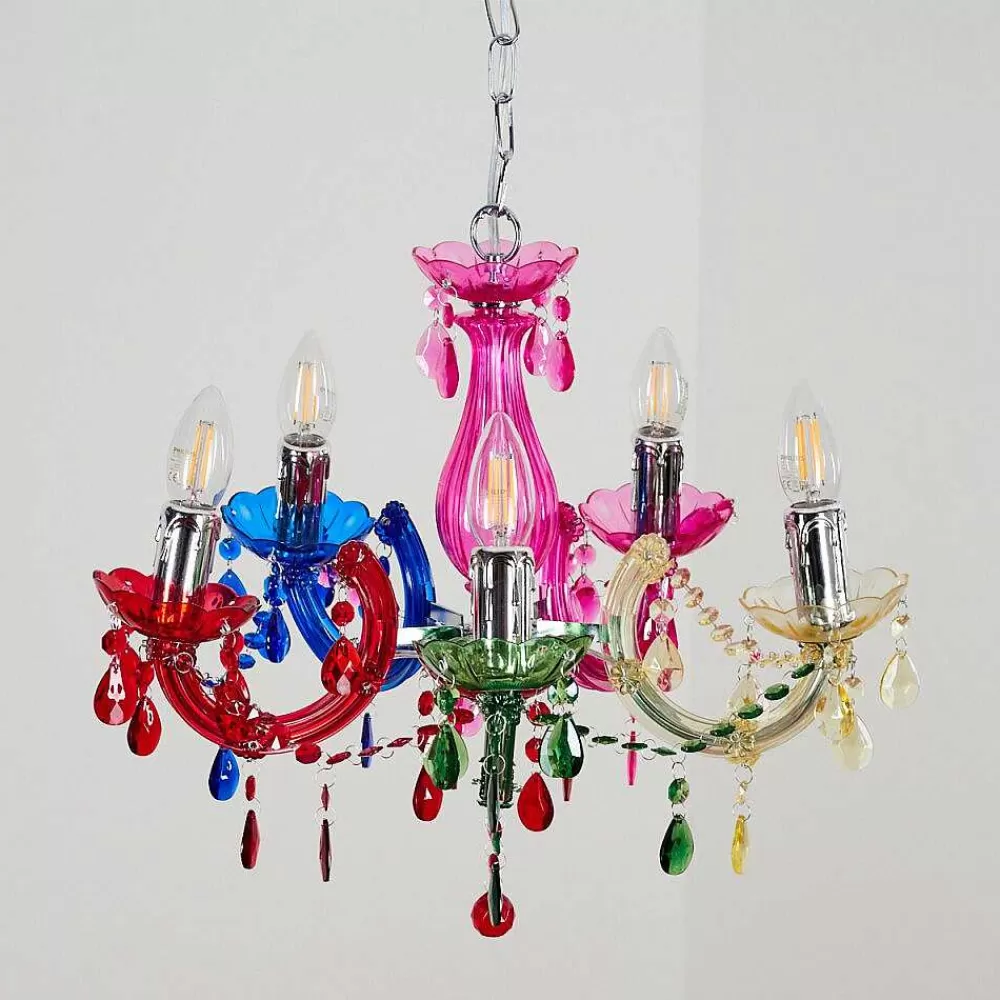 hofstein Lustre Malmback Multicolore, Chrome, 5 Lumieres