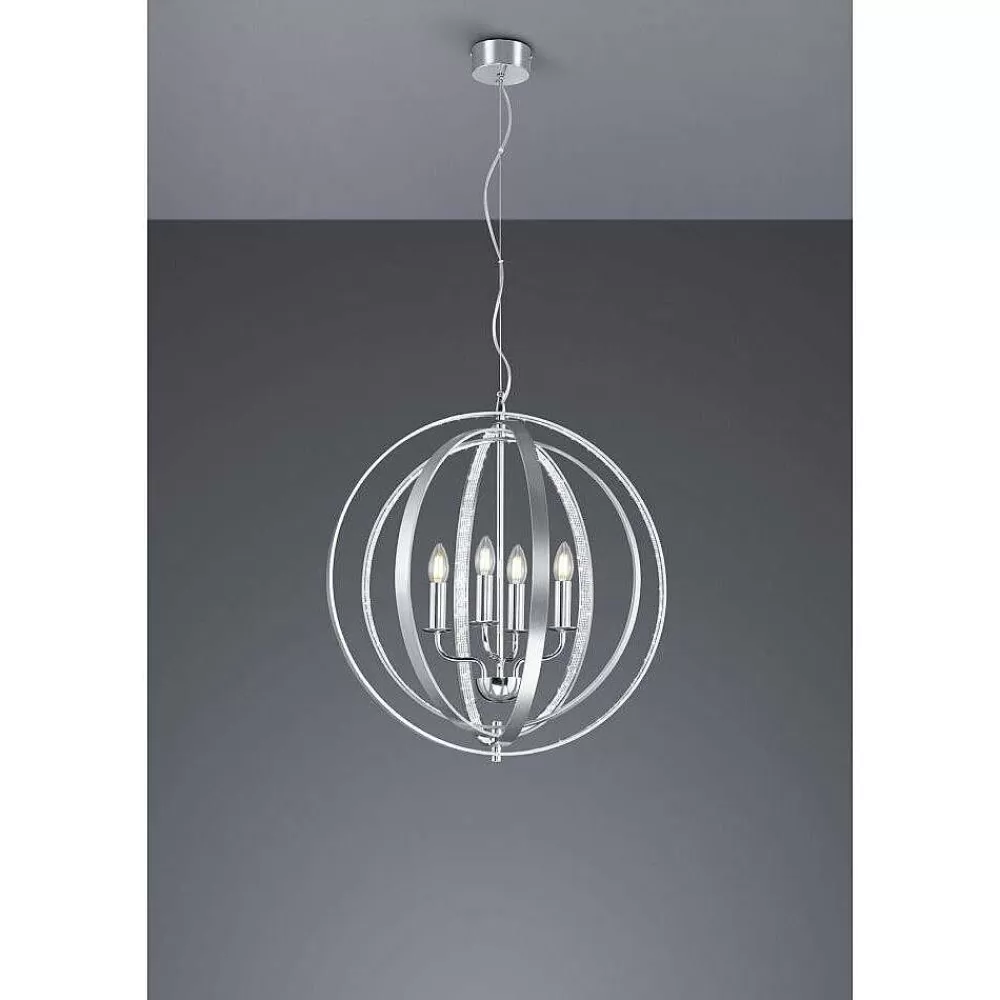 Luminaires Trio Lustre Trio Candela Aluminium, 4 Lumieres