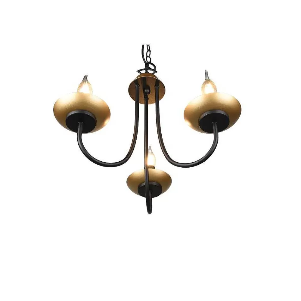 Luminaires Trio Lustre Trio Livia Noir, 3 Lumieres