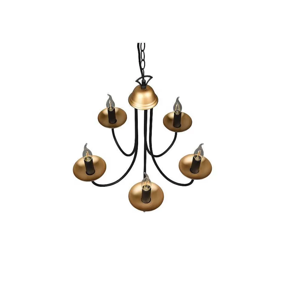 Luminaires Trio Lustre Trio Livia Noir, 5 Lumieres