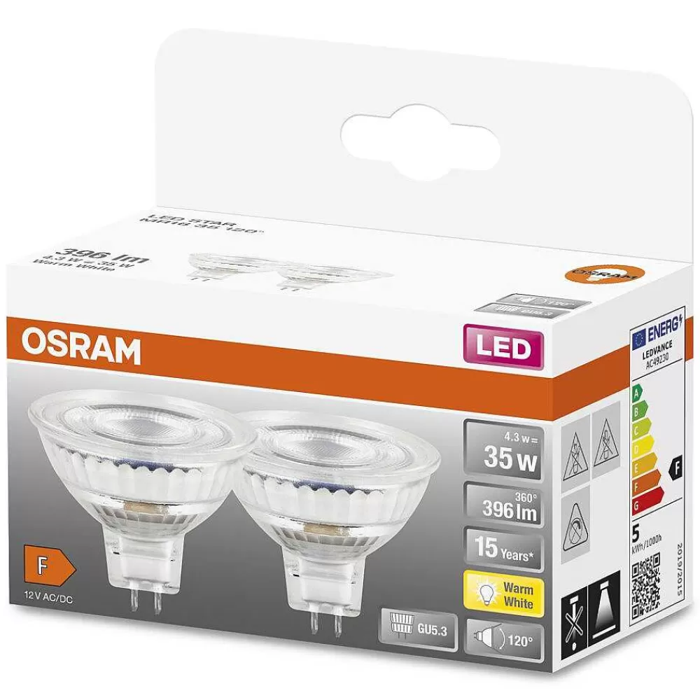 Luminaires Osram Osram 2 Setled Star Gu5.3 4,3 Watt 2700 Kelvin 396 Lumen