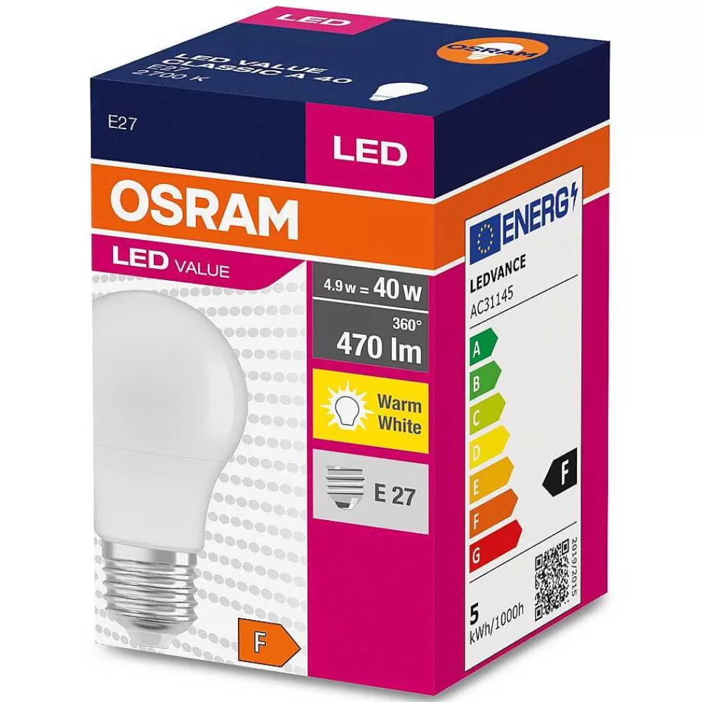 Luminaires Osram Osram Classic A Led E27 4,9 Watt 2700 Kelvin 470 Lumen
