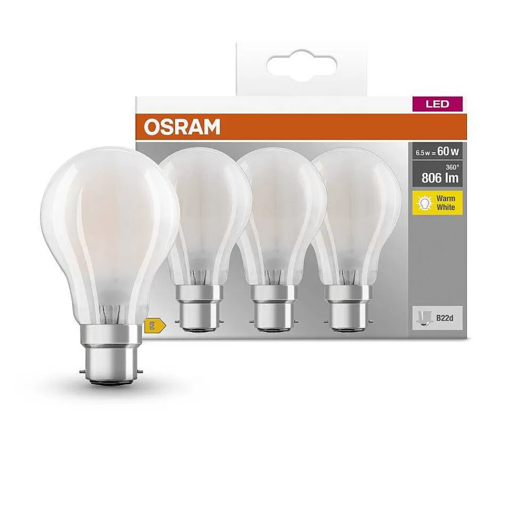 Luminaires Osram Osram Classic A Set De 3 Led B22D 6,5 Watt 2700 Kelvin 806 Lumen