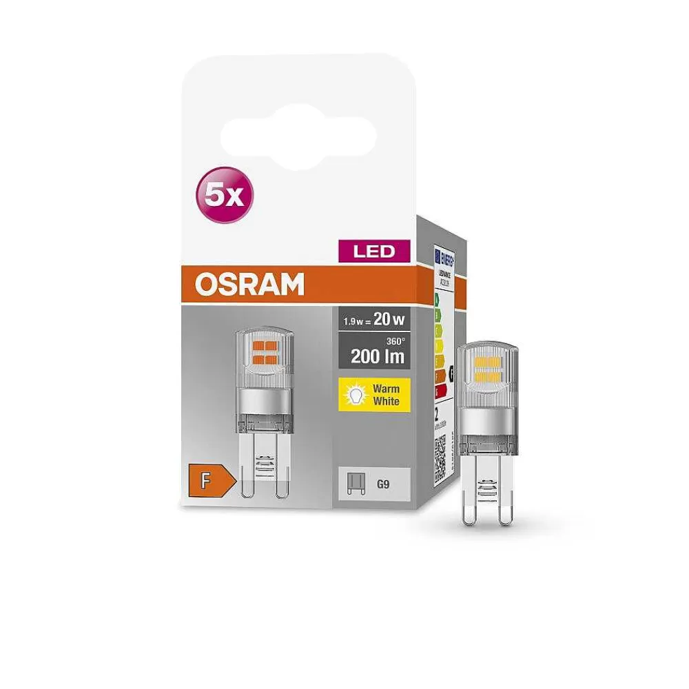 Luminaires Osram Osram Led Base Pin Lot De 5 Led G9 1,9 Watt 2700 Kelvin 200 Lumen