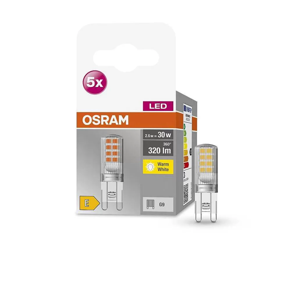 Luminaires Osram Osram Led Base Pin Lot De 5 Led G9 2,6 Watt 2700 Kelvin 320 Lumen