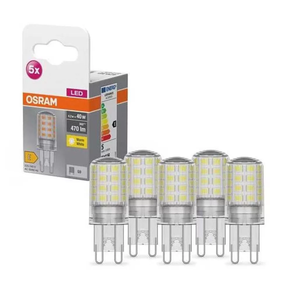 Luminaires Osram Osram Led Base Pin Lot De 5 Led G9 4,2 Watt 2700 Kelvin 470 Lumen