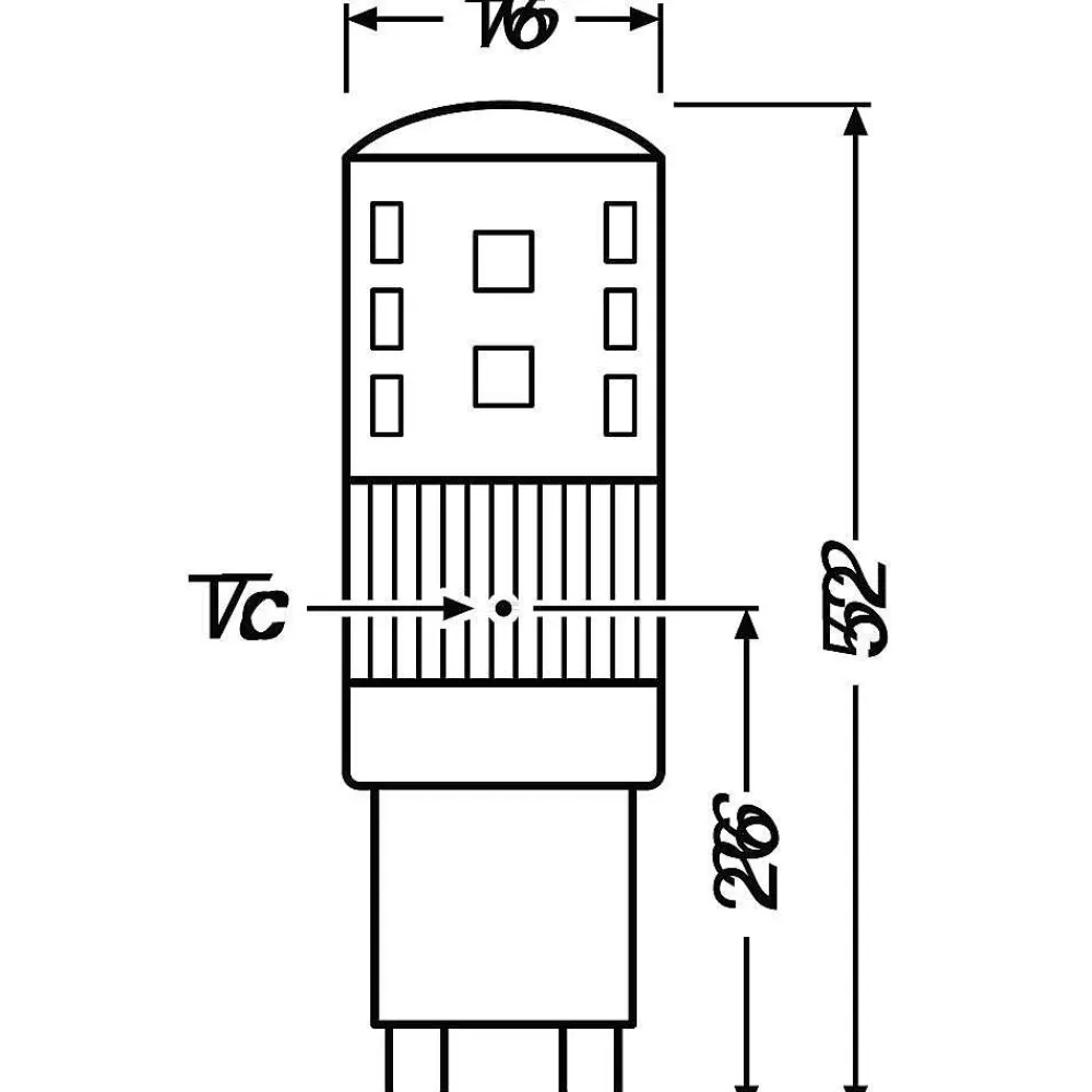 Luminaires Ledvance Osram Led G9 3 Watt 2700 Kelvin 320 Lumen