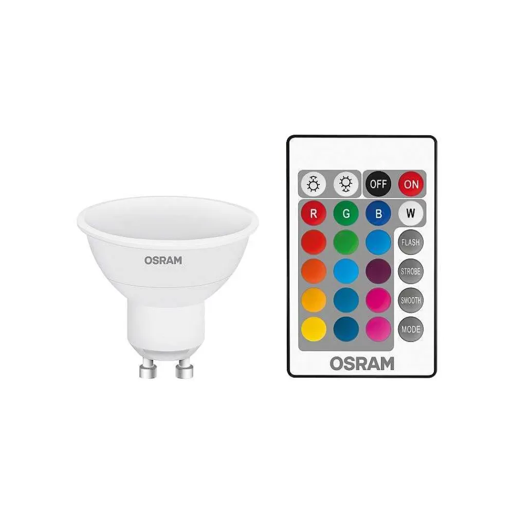 Luminaires Osram Osram Led Gu10 Rgbw 4,5 Watt 2700 Kelvin 250 Lumen