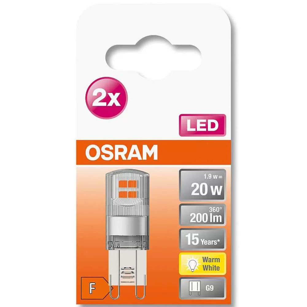 Luminaires Osram Osram Led Pin Set De 2 Ampoules G9 1,9 Watt 2700 Kelvin 200 Lumen