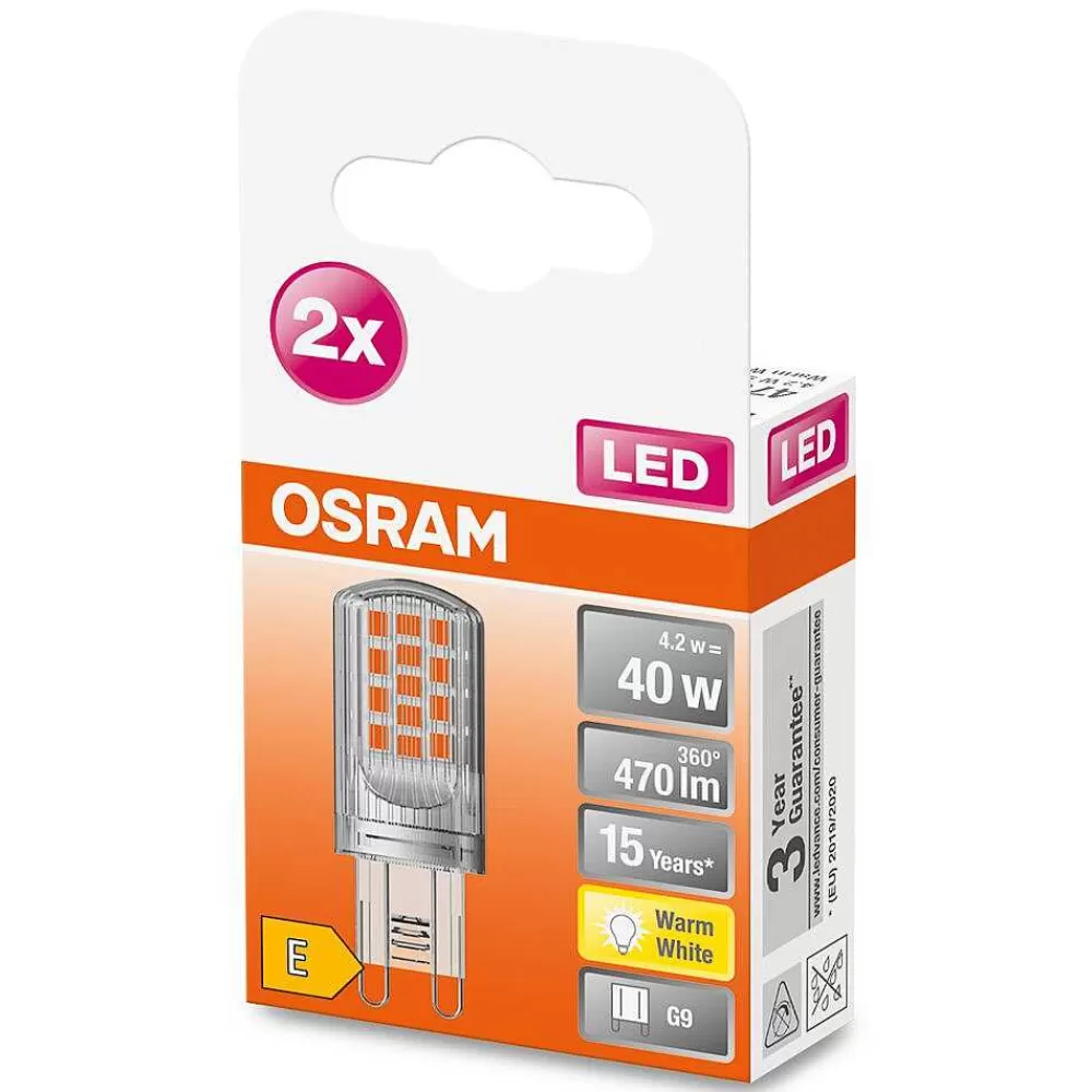 Luminaires Osram Osram Led Pin Set De 2 Ampoules G9 4,2 Watt 2700 Kelvin 470 Lumen