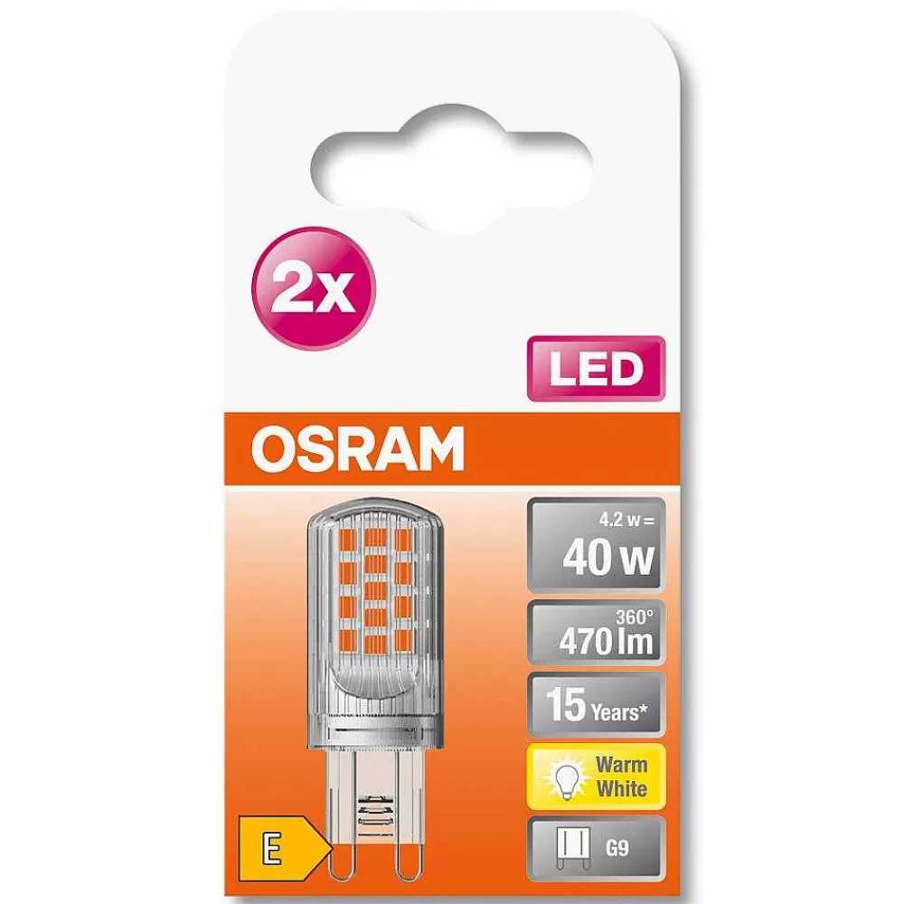 Luminaires Osram Osram Led Pin Set De 2 Ampoules G9 4,2 Watt 2700 Kelvin 470 Lumen