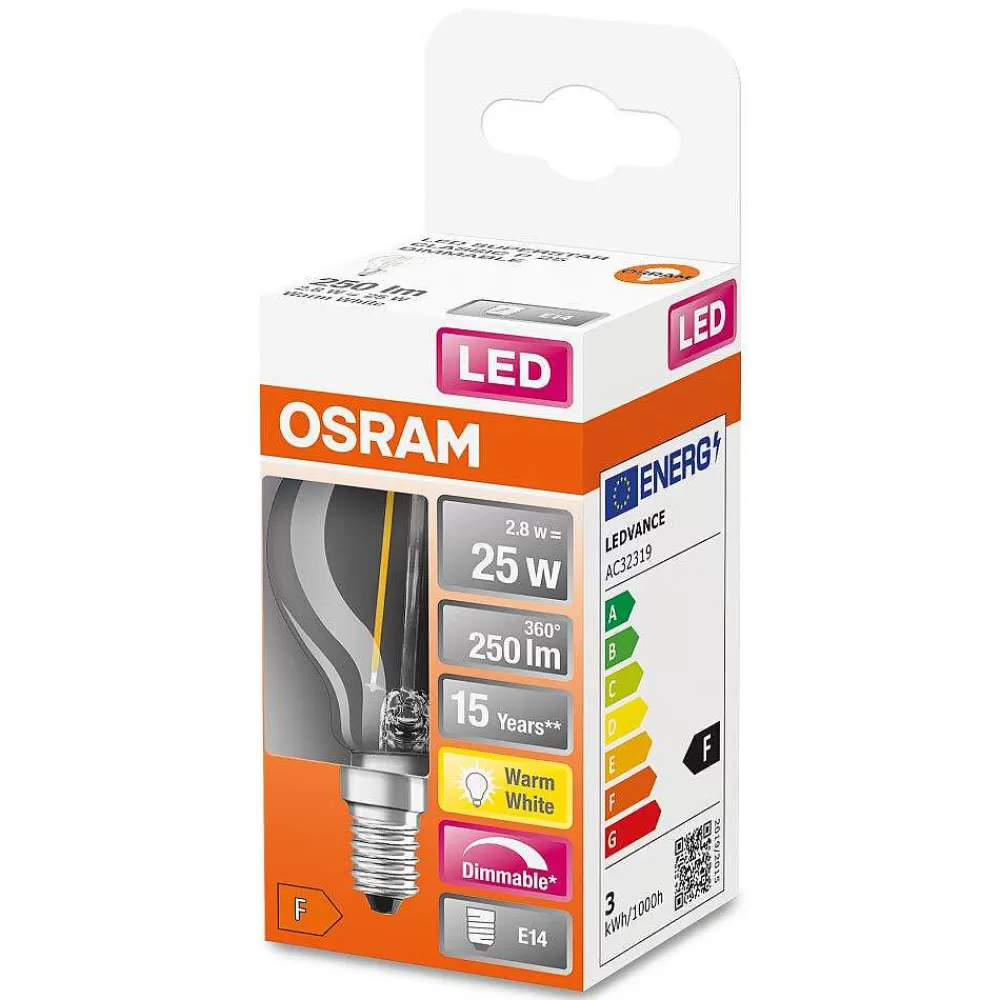 Luminaires Osram Osram Led Retrofit E14 2,8 Watt 2700 Kelvin 250 Lumen