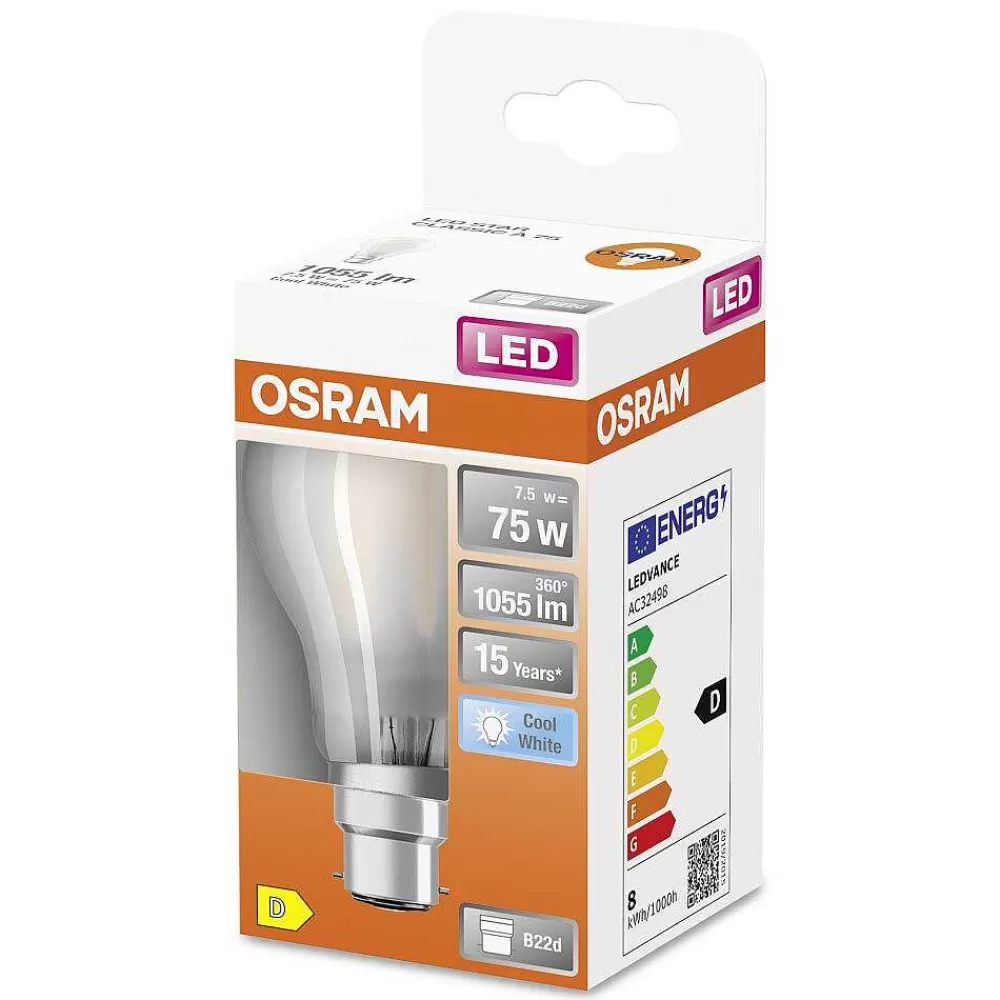 Luminaires Osram Osram Led Retrofit Led B22D 7,5 Watt 4000 Kelvin 1055 Lumen
