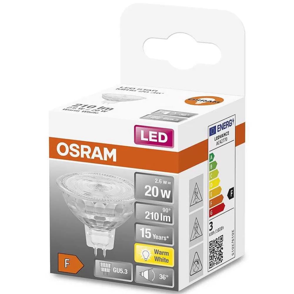 Luminaires Osram Osram Led Star Gu5.3 2,6 Watt 2700 Kelvin 210 Lumen