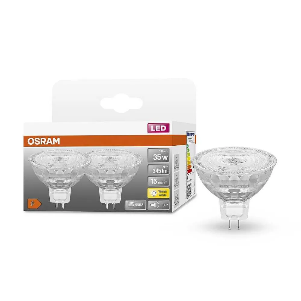Luminaires Osram Osram Led Star Lot De 2 Led Gu5.3 3,8 Watt 2700 Kelvin 345 Lumen