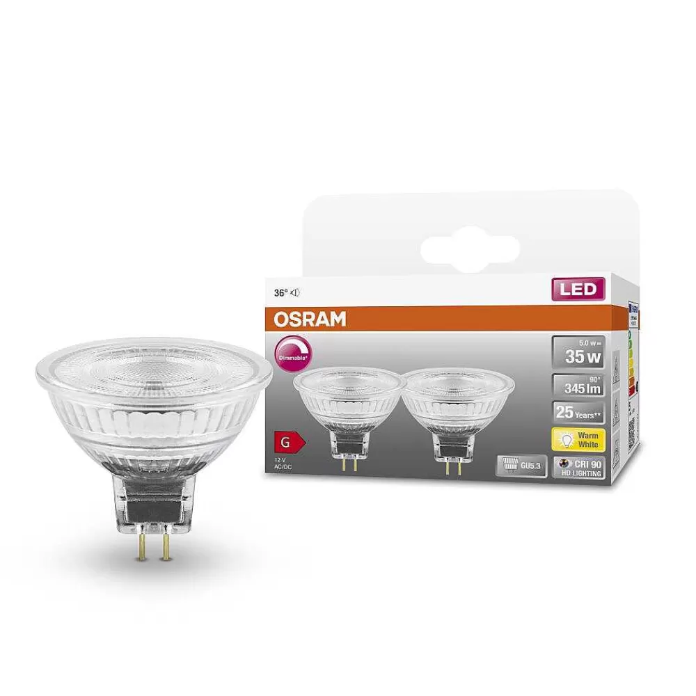 Luminaires Osram Osram Lot De 2Led Superstar Gu5.3 5 Watt 2700 Kelvin 345 Lumen