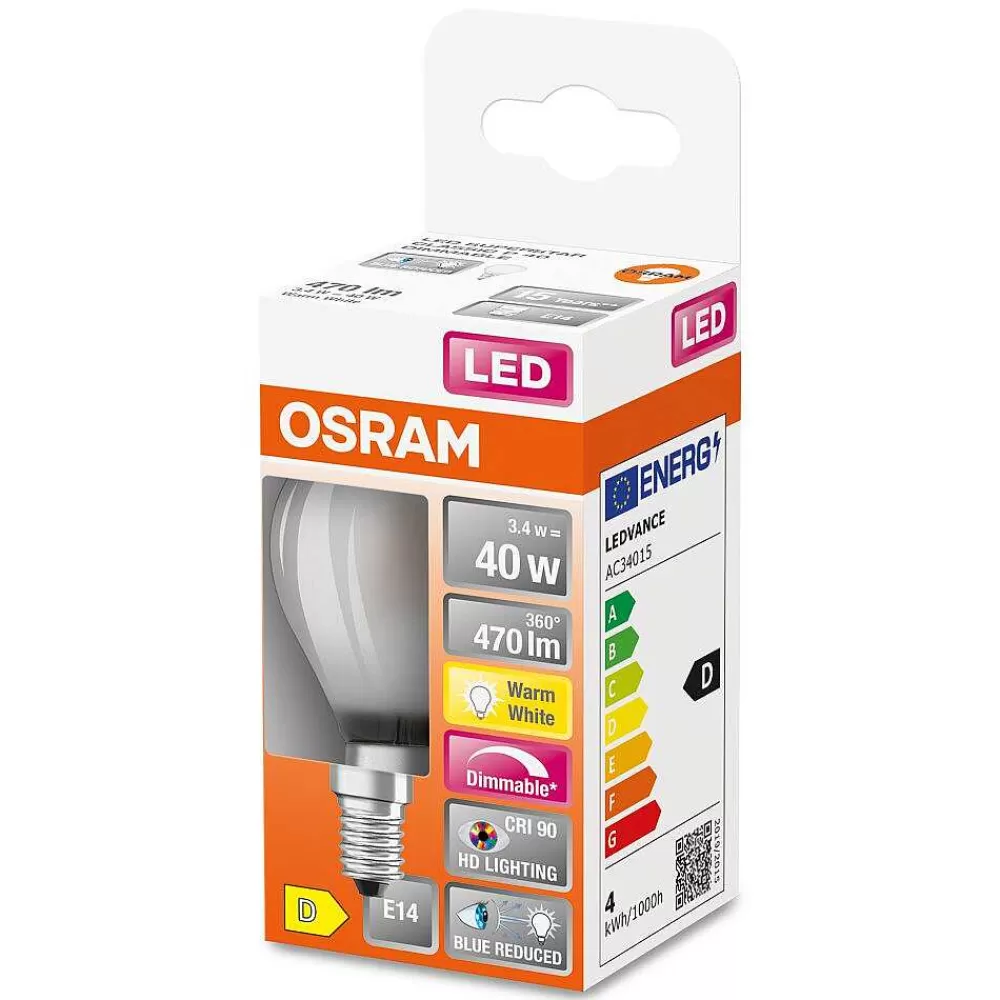 Luminaires Osram Osram Superstar Led E14 3,4 Watt 2700 Kelvin 470 Lumen