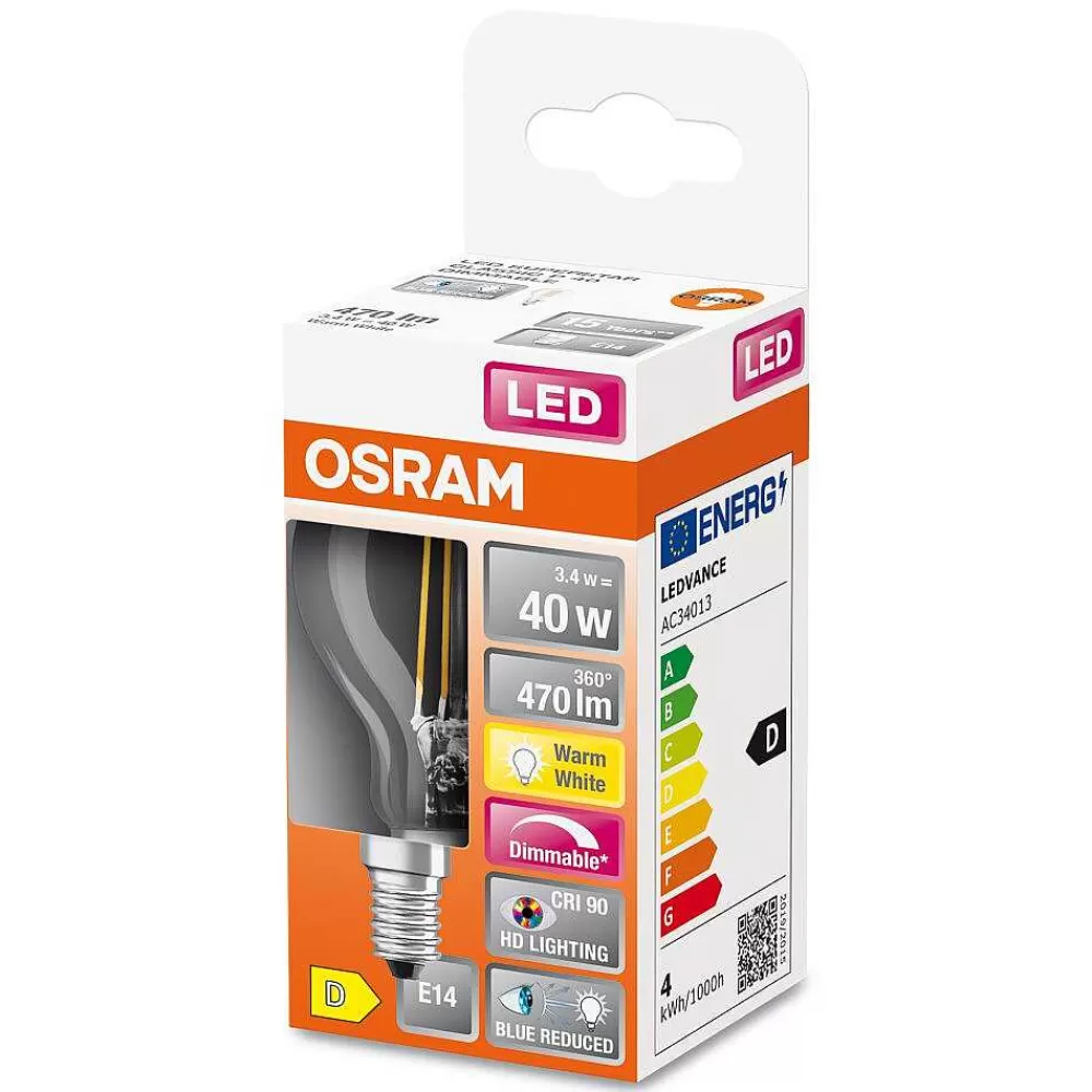 Luminaires Osram Osram Superstar Led E14 3,4 Watt 2700 Kelvin 470 Lumen